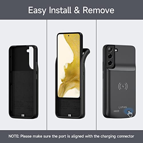 LVFAN 4700mAh Backup Portable Charger Phone Case for Samsung Galaxy S22 | 6.1" Fast Wireless Charging External Portable Charge Case