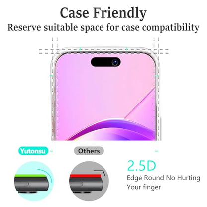 2+2 Pack Privacy Screen Protector for iPhone 15 6.1-Inch