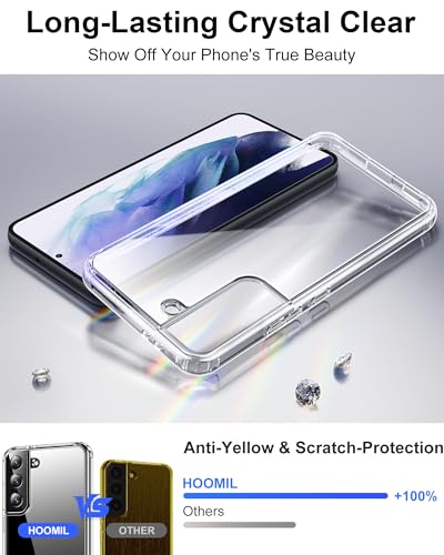HOOMIL Case for Samsung Galaxy S21+ Plus 6.7-Inch, Non-Yellowing, Drop Protection, Anti-Scratch Transparent Hard Back Phone Cover - Crystal Clear - color: Clear, size: Samsung Galaxy S21 Plus