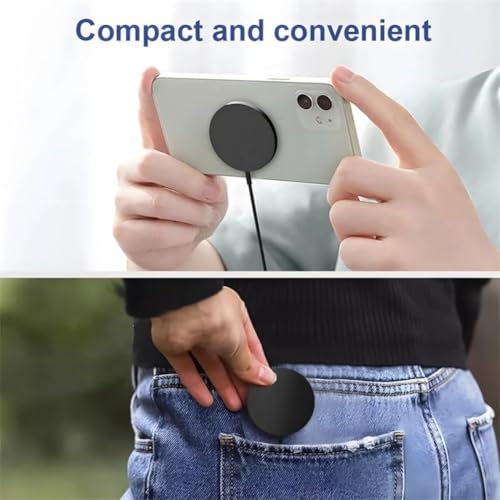 15W Magnetic Fast Wireless Charging Pad Dock Station Strong Magnet Lightweight Portable Charger for iPhone 12 13 14 15 16 17 Series Suitable for Travel Home Office Desk (USB C Input Only White) - color: USB C Input Only White