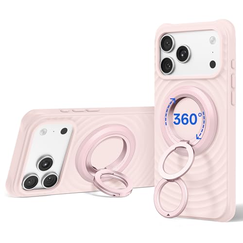 SYNCWIRE Magnetic Phone Ring Holder, for MagSafe Phone Grip Stand Kickstand - color: Light Pink