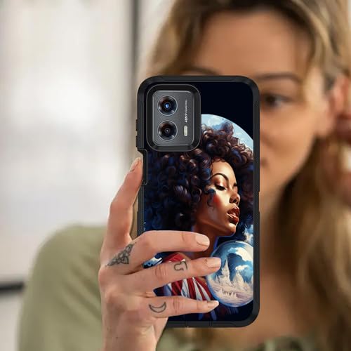 for Moto G 5G 2024/Moto G Play 5G 2024 Case, Military Grade Heavy Duty [3-Layer] Dustproof Shockproof Full-Body Protective Case for Motorola Moto G 5G 2024 - African American Women - color: African American Women-