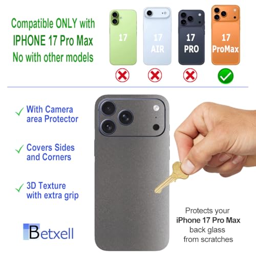 for iPhone 17 PRO MAX Skin Wrap 3M Film (2 Pack) Protective for Sides and Back (Silver Satin) - color: Silver Satin