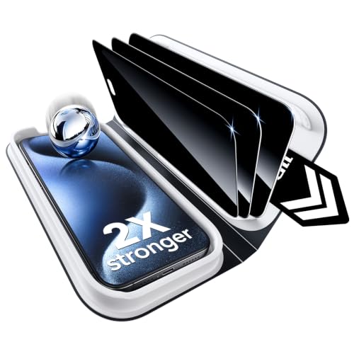 ESR 3 Pack for iPhone 15 Pro Max Privacy Screen Protector, Classic - size: iPhone 15 Pro Max 6.7 inch