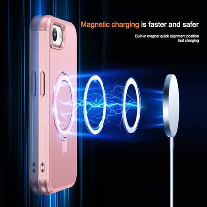 SKYLMW Compatible with iPhone 16e/17e Case with Stand,Rose Gold - color: Rose Gold, size: iPhone 16e & iPhone 17e