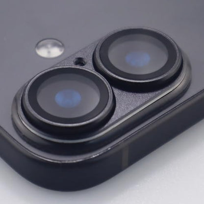 for iPhone 17 Camera Lens Protector Tempered Glass Metal Full Coverage Lens Cover Accessories (Black) - color: Black