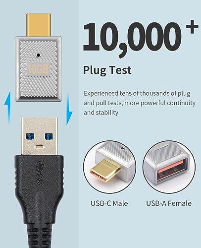 Duttek USB C to USB Adapter, 10Gbps, 120W/6A, Compatible with MacBook Pro/Air, iPad, Steam Deck, Switch, Oculus Quest, VR, Gaming Consoles, PCs, Laptops, Tablets, Smartphones - style: C Male to A Female Adapter