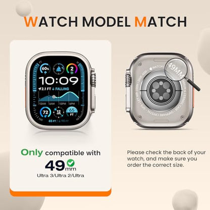 [2 Pack] Bumper Case for Apple Watch Ultra 3/Ultra 2/Ultra 49mm, Gold - color: Gold+Gold, size: 49 mm Ultra