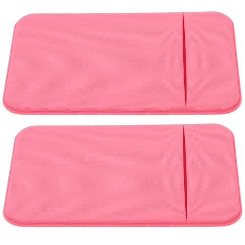 ARTIBETTER 2pcs Adhesive Stretch Card Holder Phone Back Pocket Credit Holder Cellphone Wallet for Small Cards Pink Elastic Fabric Sleeve