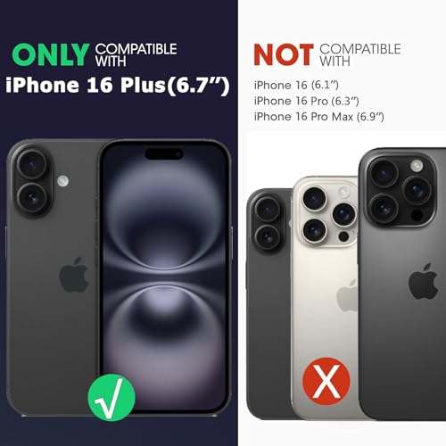 Battery Case for iPhone 16 Plus,Upgraded 12000mAh High Capacity Rechargeable Portable Extended Charger Case Wireless Charging Compatible with iPhone 16 Plus (6.7 inch) Charging Case & Carplay (Black) - size: iPhone 16 Plus (6.7 inch)