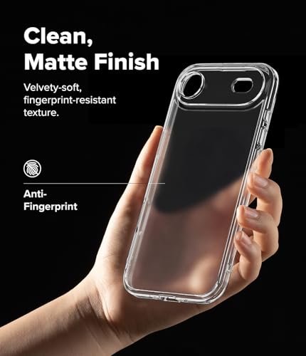 Ringke for iPhone Air Case [Fusion Matte Clear] | Oil & Dirt Resistant, Anti-Fingerprint Technology Prevents Oily Smudges, Frosted Coating Feels Velvety Soft - size: iPhone Air