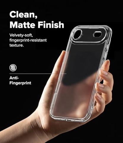 Ringke for iPhone Air Case [Fusion Matte Clear] | Oil & Dirt Resistant, Anti-Fingerprint Technology Prevents Oily Smudges, Frosted Coating Feels Velvety Soft - size: iPhone Air