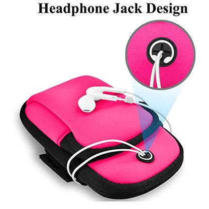 Armband Cell Phone Holder for Running Women,iPhone Armband 17 16 16e 15 14 13 12 11 Pro Max Xs Xr X Plus SE Mini,Samsung Galaxy S26 S25 S24 S23 S21 Ultra Note Key Pouch,Exercise Arm Bands Bag - color: 3-Pink