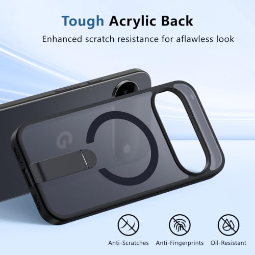 for Pixel-11 Case/Pixel-11-Pro Case, Durable Metal Stand, Black - color: Black, size: Pixel 11/11 Pro 6.3"