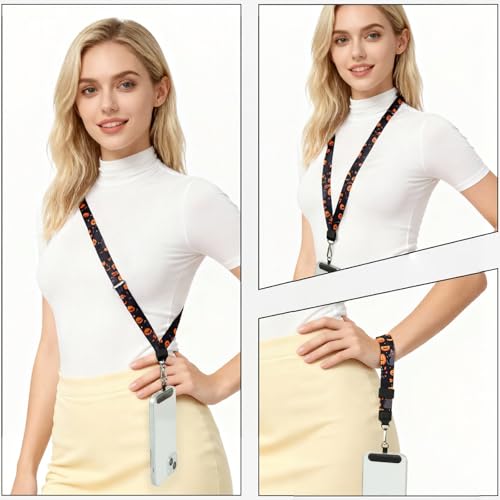 Phone Lanyard Crossbody & Neck, Adjustable Cell Phone Wrist Strap - color: Halloween