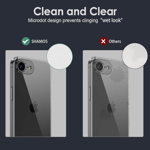 Shamo's Clear TPU for iPhone 17e Case / iPhone16e Case – with Camera Protection, Ultra Slim, Shockproof, Anti-Yellowing, Scratch-Resistant, Wireless Charging Compatible, Enhanced Grip - size: For iPhone 17e / iPhone 16e
