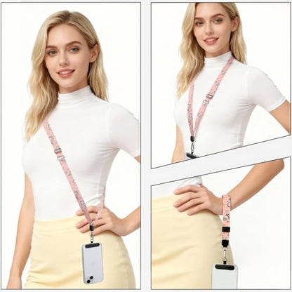 Phone Lanyard Crossbody & Neck, Adjustable Cell Phone Wrist Strap - color: Girls
