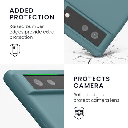 kwmobile Case Compatible with Google Pixel 6 Case - TPU Silicone Phone Cover with Soft Finish - Antique Stone - color: Antique Stone, size: Pixel 6