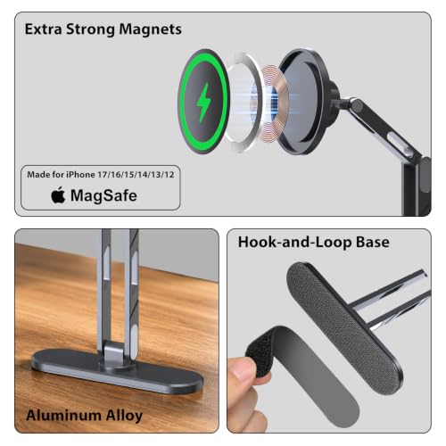15W Wireless Phone Charger Holder for Desk Office, Magsafe Charging Stand - size: Wireless Charging