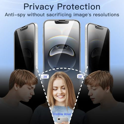 JETech Privacy Screen Protector for iPhone 17e/16e, 2-Pack - size: iPhone 17e/16e