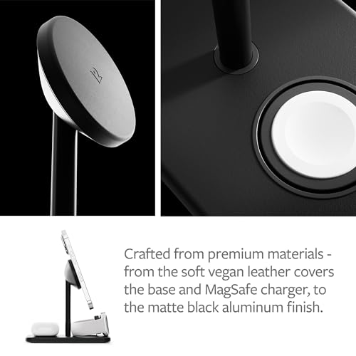 Twelve South HiRise 3 Deluxe, Compact Wireless Magsafe Charging Stand,Black, MagSafe Charger (Pack of 12) - size: MagSafe Charger (Pack of 12)