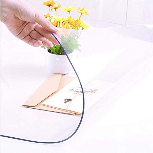 NECAUX Clear PVC Table Cover Protector 30 x 46 Inch 1.5mm Thick - color: Clear 1.5mm, size: 30" x 46"