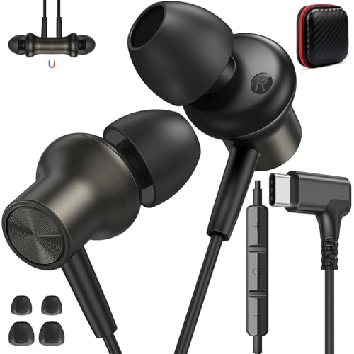 USB C Headphones Wired for iPad/iPhone 18 Pro Max Duo 17 Air 16 15 Plus - color: Gunmetal