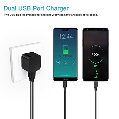 USB Wall Charger,USB Plug,2Pack Flat USBA Charger Block Charging Low Profile USBA Cube Charger Box Right Angle Plug Adapter for iPad Pro,iPad MiniiPad Air,iPhone 17 16 15 14 13 12 11 Max,Samsung,Pixel - color: Black