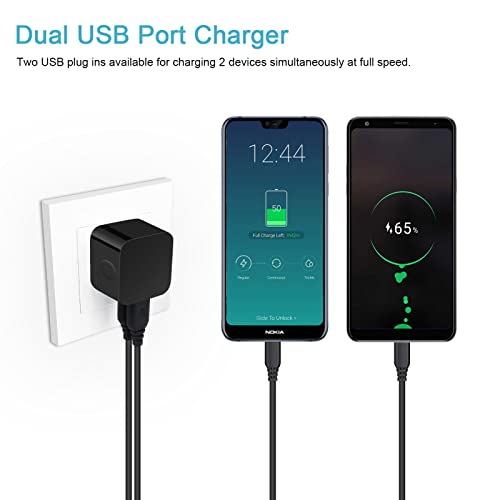 USB Wall Charger,USB Plug,2Pack Flat USBA Charger Block Charging Low Profile USBA Cube Charger Box Right Angle Plug Adapter for iPad Pro,iPad MiniiPad Air,iPhone 17 16 15 14 13 12 11 Max,Samsung,Pixel - color: Black