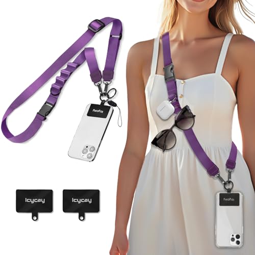Icycay Phone Lanyard Crossbody Strap Neck Adjustable Teacher Women Purp - color: 1 Purp