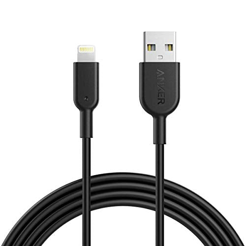 Anker Powerline II Lightning Cable, MFi-Certified (6 ft, Black) - color: Black, size: 6 ft