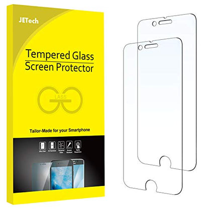 JETech Screen Protector for iPhone 8 Plus/7 Plus, 2-Pack | HD Clear, Tempered Glass Film, Anti-Scratch Glass - size: iPhone 8 Plus/7 Plus