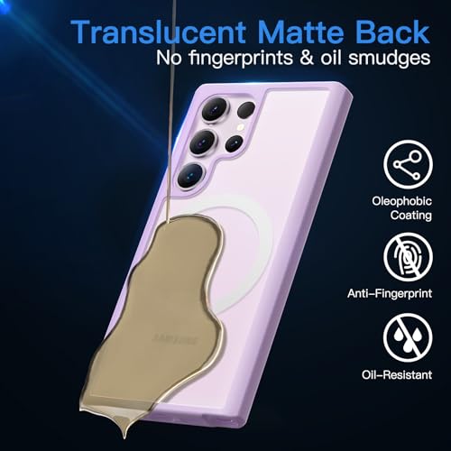 JETech Magnetic Case for Samsung Galaxy S23 Ultra, Lilac - color: Lilac