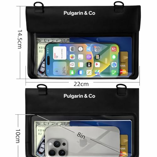 Pulgarin & Co Waterproof Phone Pouch (Black, Waterproof Waist Bag) - color: Black