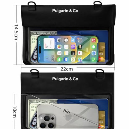 Pulgarin & Co Waterproof Phone Pouch (Black, Waterproof Waist Bag) - color: Black
