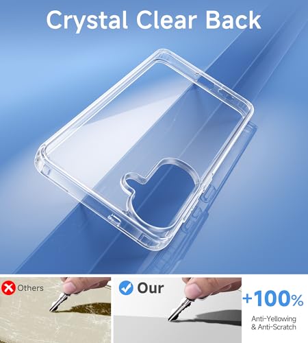 USLAI Case for Samsung Galaxy S26, Anti-Yellowing, Crystal Clear Back, Shockproof & Military‑Grade Drop Protection - Transparent - color: Clear, size: Samsung Galaxy S26
