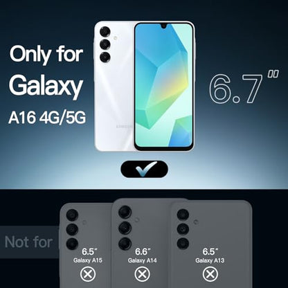 JETech Case for Samsung Galaxy A16, Anti-Yellowing, Clear | Shockproof Protection, Scratch Resistant Hard PC Back, Durable Transparent TPU Bumper - color: Clear, size: Galaxy A16