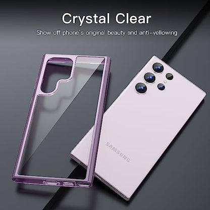 JETech Case for Samsung Galaxy S23 Ultra, Anti-Yellowing, Purple | Shockproof Protection, Scratch Resistant Hard PC Back, Durable Transparent TPU Bumper - color: Purple
