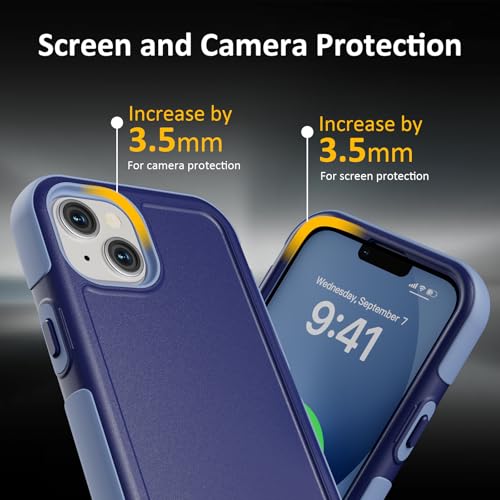 Follaroma for iPhone 13 Case, Heavy Duty Magnetic Cases, Blue-Purple,6.1" | Compatible with MagSafe, Heavy Duty Shock proof,Military-Grade Anti-Drop Protective,Dual Layer Magnetic Protection Phone Case - color: Blue-Purple