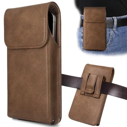 Holster for iPhone 17 Pro Max 16 Pro Max 15 Pro Max 14 Pro Max 13 Pro Max 16 Plus 15 Plus 14 Plus, Premium Leather Pouch with Belt Clip Phone Holster Belt Case, Light Brown -L - color: Light Brown, size: Large