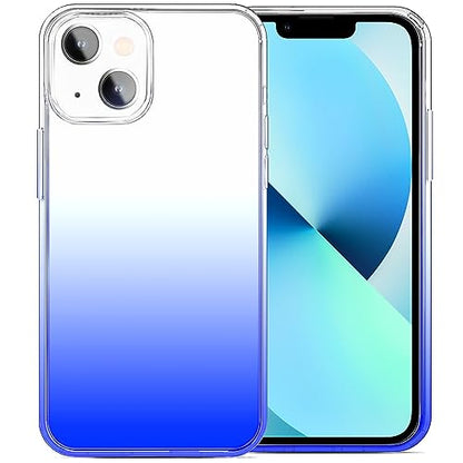JJGoo Compatible with iPhone 13 Case Clear Soft Transparent Shockproof Protective Slim Thin Bumper Phone Cover, Gradient Blue - color: Gradient Blue