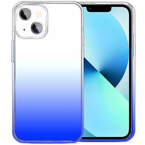 JJGoo Compatible with iPhone 13 Case Clear Soft Transparent Shockproof Protective Slim Thin Bumper Phone Cover, Gradient Blue - color: Gradient Blue