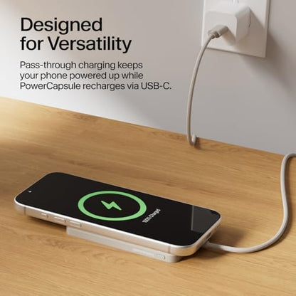 Twelve South PowerCapsule, MagSafe-Compatible Power Bank, (Dune) 5,000mAh - color: Dune