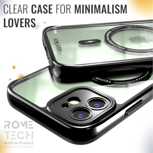Rome Tech Clear Case Compatible with MagSafe for iPhone 12/12 Pro 6.1" (2020) - Slim and Rugged Fit Thin Shockproof Case Compatible with Magsafe Devices - Clarity - style: iPhone 12 / 12 Pro