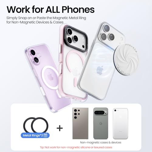 ORNARTO Vortuxe for MagSafe Phone Grip with Kickstand, White - color: White