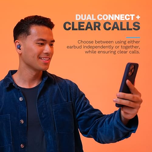 JLab Go Air Pop+ True Wireless Earbuds, in Ear Headphones, Bluetooth Earphones, 35H Playtime Ear Buds, Bluetooth Earbuds with Microphone, USB-C Charging Case, Dual Connect, EQ3 Sound, Navy Blue - color: Navy, style: Matte