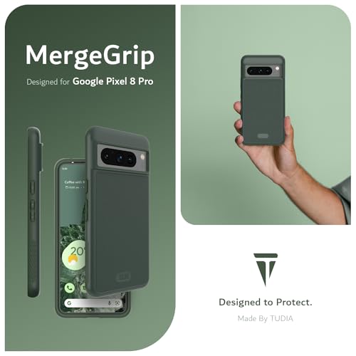 TUDIA MergeGrip [Magsafe Compatible] Designed for Google Pixel 8 Pro Case (2023) - Dual Layer [Military Grade] Shockproof Slim Rugged Tough Heavy Duty Phone Cases - Pine Green - color: Pine Green, size: Magnetic Pixel 8 Pro