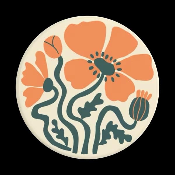 PopSockets Adhesive Phone Grip, Holder- Fall Fleur - color: Fall Fleur