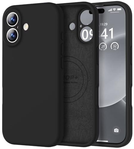 Vooii Magnetic for iPhone 17 Case, Compatible with Magsafe (Premium Liquid Silicone) (Integrated Camera Control Button) Full Body Protective Anti-Scratch Microfiber Lining 6.3", Black - color: Black, size: iPhone 17