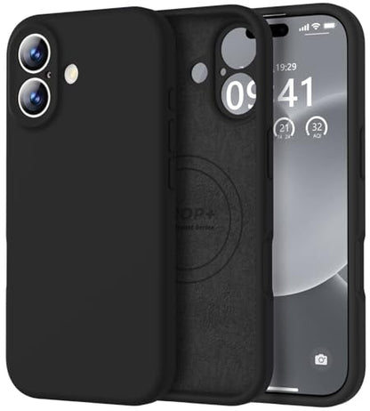 Vooii Magnetic for iPhone 17 Case, Compatible with Magsafe (Premium Liquid Silicone) (Integrated Camera Control Button) Full Body Protective Anti-Scratch Microfiber Lining 6.3", Black - color: Black, size: iPhone 17